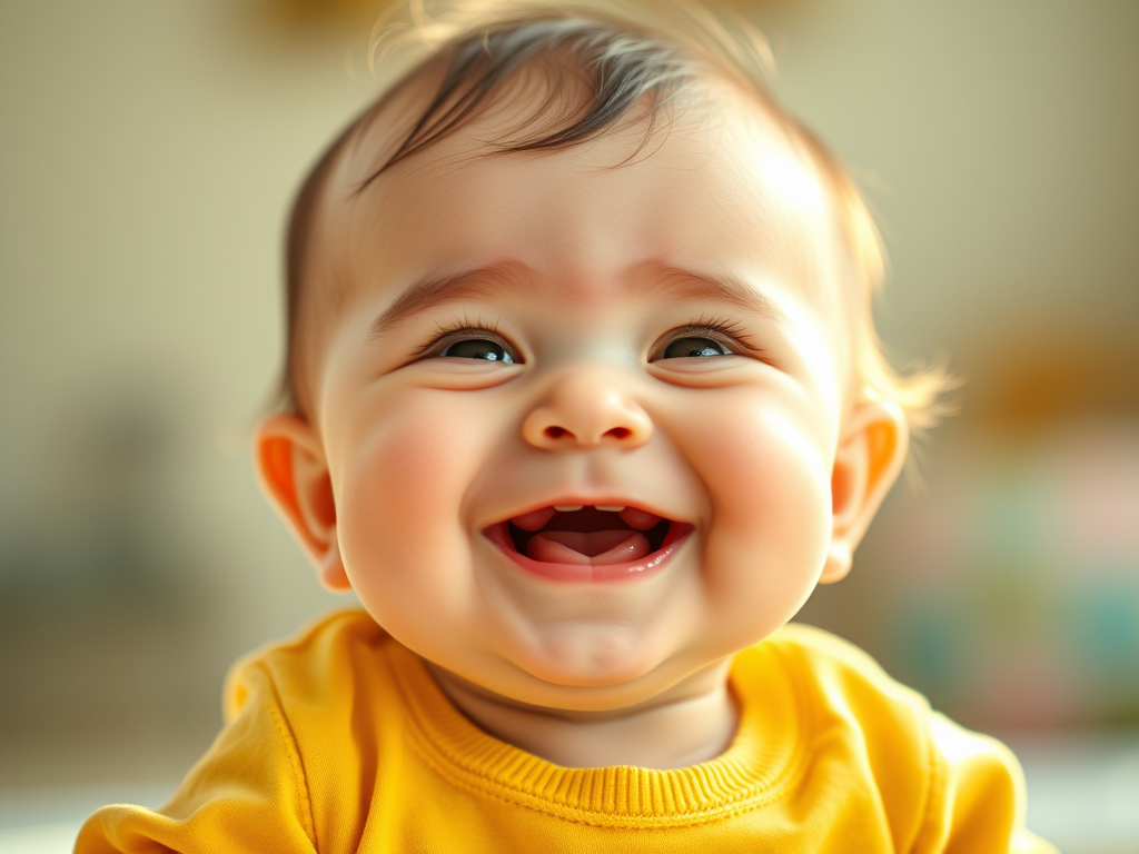 Glückliches Kind, ausgelassenes lachen